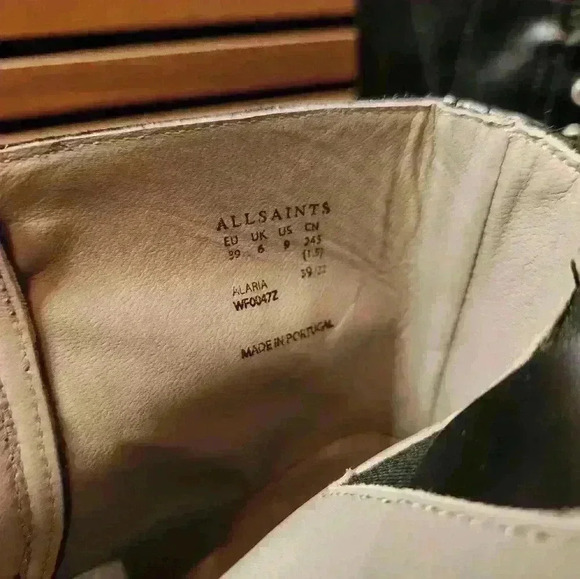 AllSaints Alaria Leather Combat Boots - Picture 3 of 11